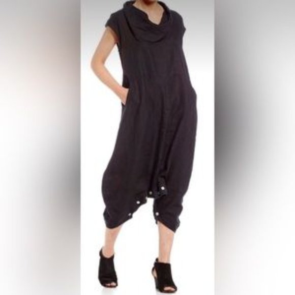Bryan Walker minimalist Lagenlook Atticus Romper Boho Harem Pants women L XL XXL - Picture 1 of 9